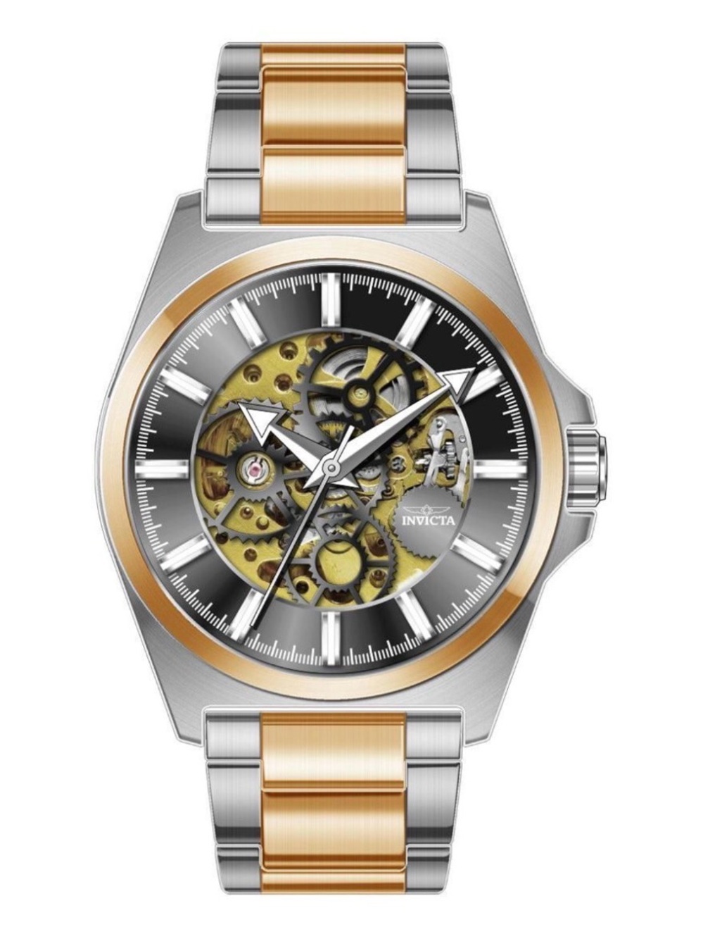 Invicta Objet D’Art 69995 Automatic Skeleton Watch – 44mm Silver – New in Box